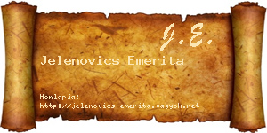 Jelenovics Emerita névjegykártya