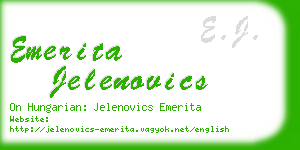 emerita jelenovics business card